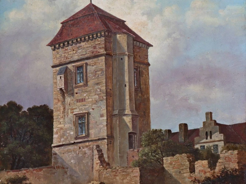 1828-František Chalupa - La torre del castello